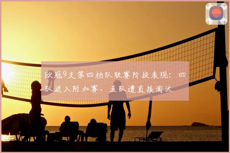 欧冠9支第四档队联赛阶段表现:四队进入附加赛,五队遭直接淘汰